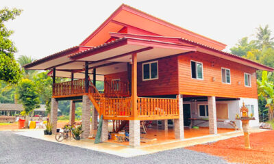 บ้านไม้ ชนบทสองชั้น ขนาด 7 ห้องนอน 2 ห้องน้ำ งบก่อสร้าง 350000