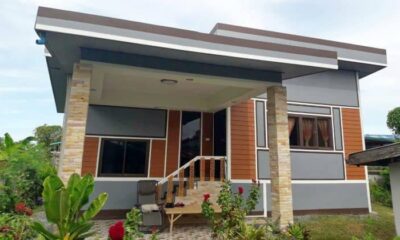 รีวิว สร้างบ้านชั้นเดียว ราคาประหยัด 2 ห้องนอน 1 ห้องน้ำ งบประมาณ 350,000 บาท