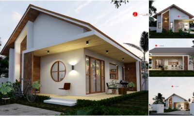 บ้านพักอาศัยแบบชั้นเดียว 2 ห้องนอน 1 ห้องอน ออกแบบในสไตล์มินิมอล